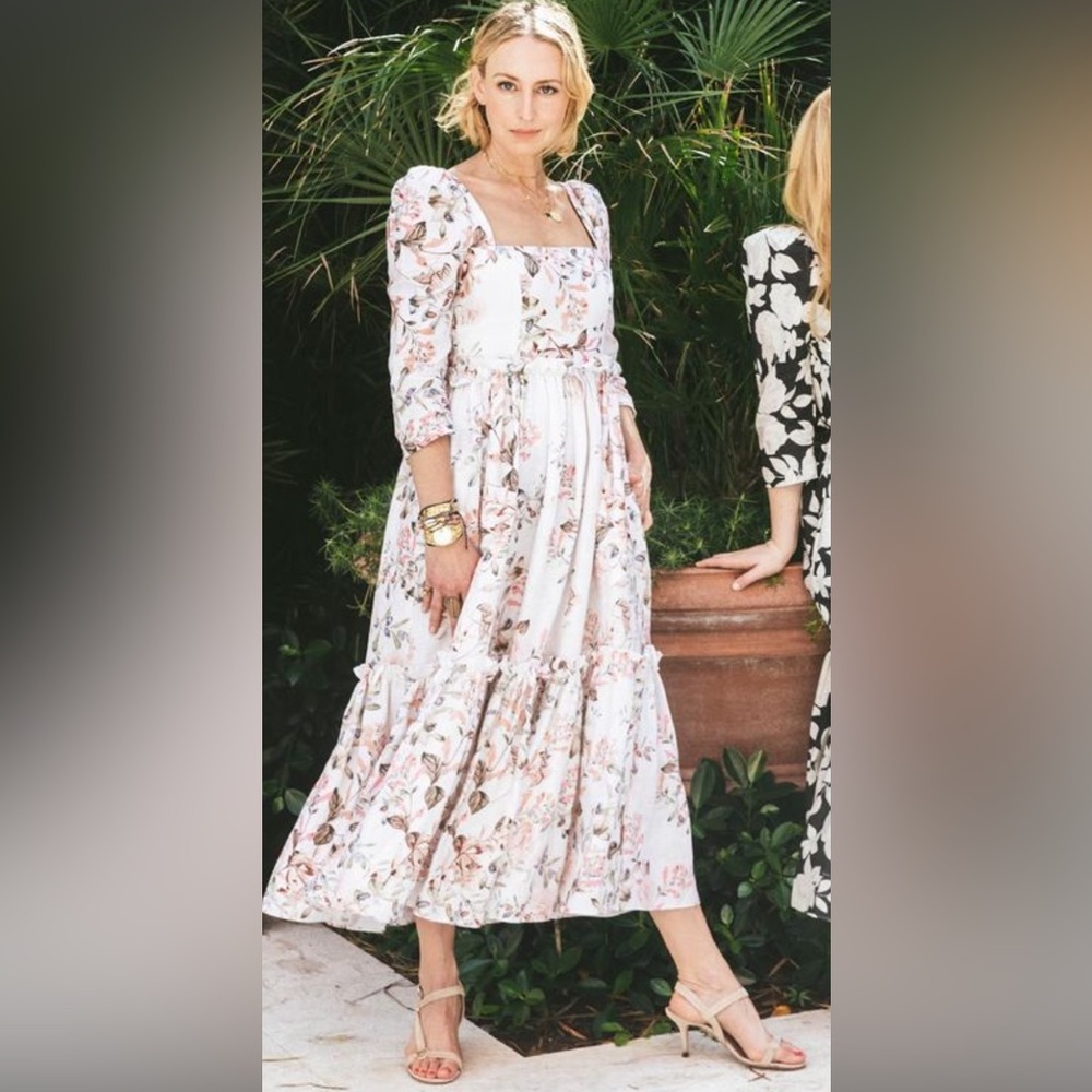 Cara Cara - Blue Hill in Trellis Floral size 4 - EUC